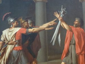 Jacques-Louis David, Il giuramento degli Orazi - dettaglio