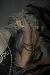 Braccio sinistro del dipinto di Donna Franca, nella versione del 1924 © Casa di Vendite Bonino
