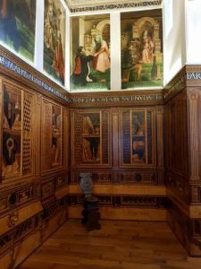 Lo Studiolo di Federico da Montefeltro nel Palazzo Ducale di Gubbio, ricostruzione