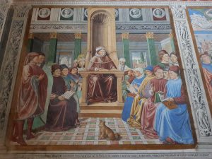 Chiesa di Sant'Agostino, Benozzo Gozzoli, Storie della vita di Sant'Agostino, Agostino insegna la retorica a Roma