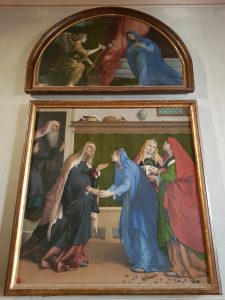 Lorenzo Lotto, Visitazione e, nella lunetta, Annunciazione