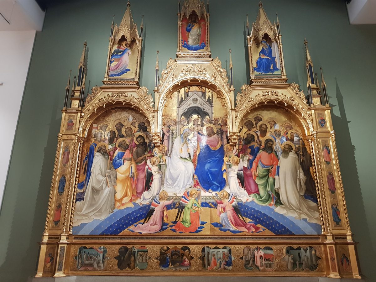 Lorenzo Monaco, Incoronazione della Vergine, Santi e Angeli. Il Redentore, l'annunciazione Lorenzo Monaco, Incoronazione della Vergine, Santi e Angeli. Il Redentore, l'annunciazione