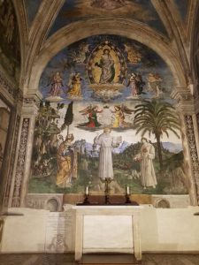 Santa Maria in Aracoeli, Cappella Bufalini, Gloria di San Bernardino da Siena