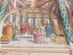 Affreschi di Benozzo Gozzoli nella cappella maggiore, Rievocazione del presepe a Greccio