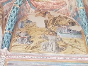 Affreschi di Benozzo Gozzoli nella cappella maggiore, San Francesco riceve le stigmate alla Verna