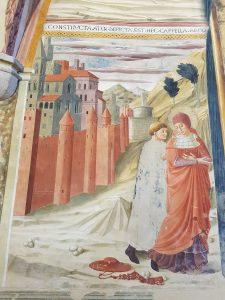 Affreschi di Benozzo Gozzoli nella cappella di San Girolamo, San Girolamo lascia Roma