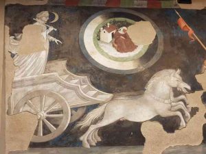 Gentile da Fabriano, Sala delle arti liberali e dei pianeti di Palazzo Trinci a Foligno, dettaglio della Luna