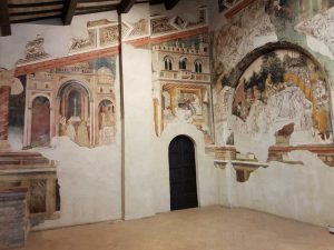 Loggia di Palazzo Trinci, affresco con Storie della fondazione di Roma