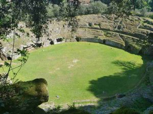 L'anfiteatro romano di Sutri, vista dall'alto