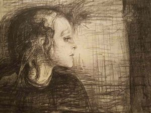 Edvard Munch, Bambina malata - dettaglio