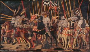 Paolo Uccello La Bataille de San Romano: la contre-attaque de Micheletto da Cotignola @ 1997, RMN, Jean-Gilles Berizzi, Musée du Louvre