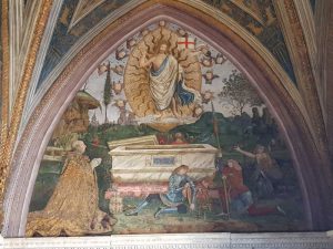 Pinturicchio Sala dei Misteri, Resurrezione, Appartamento Borgia