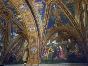 Pinturicchio, Sala dei Santi, soffitto e lunette, Appartamento Borgia