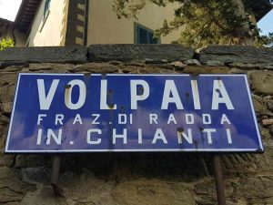 Volpaia, il cartello del borgo