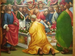 Luca Signorelli e bottega, Assunzione della Vergine, Museo Diocesano di Cortona - dettaglio