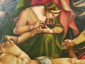 Luca Signorelli, Compianto sul Cristo morto - dettaglio di Maria