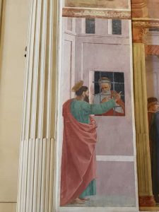 Cappella Brancacci, Filippino Lippi, san Pietro in carcere è visitato da san Paolo