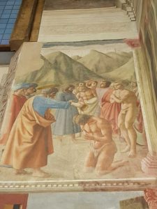 Cappella Brancacci, Masaccio, Il battesimo dei neofiti