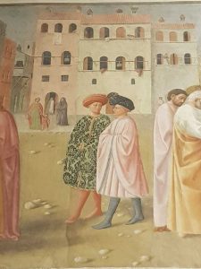 Cappella Brancacci, Masolino, La guarigione dello zoppo e la resurrezione di Tabita - dettaglio