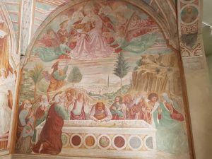 Benozzo Gozzoli, Tabernacolo della Madonna della Tosse di Castelfiorentino, Scena dell'Assunzione della Vergine