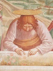 Benozzo Gozzoli, Tabernacolo della Madonna della Tosse di Castelfiorentino, Scena dell'Assunzione della Vergine - dettaglio dell'apostolo