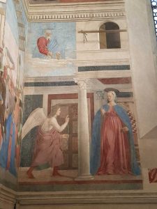 Piero della Francesca, Cappella Maggiore della chiesa di San Francesco, Annunciazione
