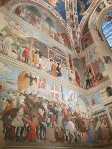 Piero della Francesca, Cappella Maggiore della chiesa di San Francesco, parete sinistra e di fondo