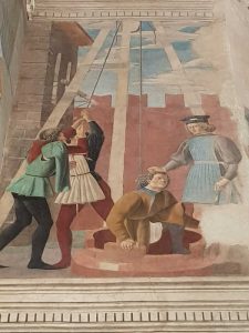 Piero della Francesca, Cappella Maggiore della chiesa di San Francesco, Tortura dell'ebreo
