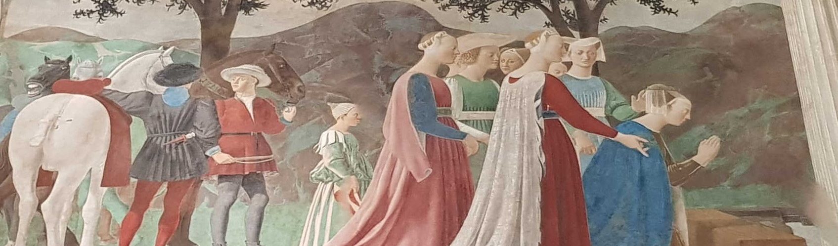 Piero della Francesca, Leggenda della Vera Croce, chiesa di San Francesco ad Arezzo - dettaglio. Header