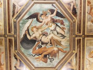 Sala del trionfo della Virtù, Casa Museo Vasari, Arezzo - dettaglio del soffitto