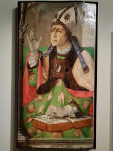 Giusto di Gand e Pedro Berruguete, Pannelli della Collezione Campana al Louvre - pannello di Sant'Agostino
