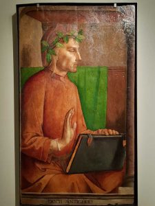 Giusto di Gand e Pedro Berruguete, Pannelli della Collezione Campana al Louvre - pannello di Dante Alighieri