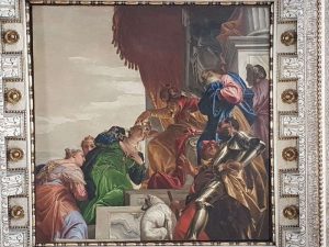 San Sebastiano, Pietro Veronese, Soffitto con le storie della regina Ester, Ester incoronata da Assuero