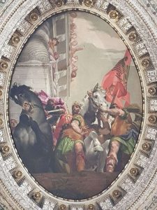 San Sebastiano, Pietro Veronese, Soffitto con le storie della regina Ester, ll trionfo di Mardocheo