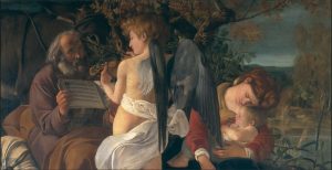 Caravaggio, Riposo durante la fuga in Egitto, Galleria Doria Pamphilj - dettaglio