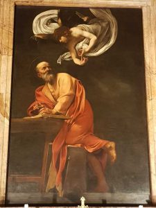 Caravaggio, San Matteo e l'angelo, Cappella Contarelli, Chiesa di San Luigi dei Francesi