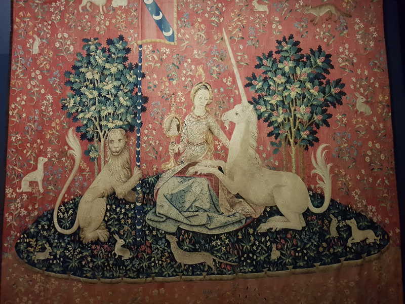 Tapestry From Italy Tapestry La Dama E Unicorno Gusto Arazzo Tapestry Blue