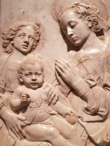 Francesco di Simone Ferrucci, Madonna col Bambino e l'arcangelo Gabriele - dettaglio