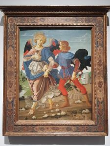Andrea del Verrocchio e bottega, L'arcangelo Raffaele e Tobiolo