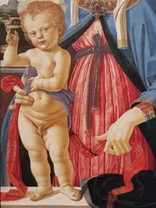 Andrea del Verrocchio, Madonna col Bambino - dettaglio