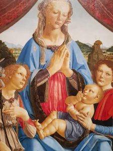 Andrea del Verrocchio, Madonna col Bambino e due angeli (Madonna di Volterra) - dettaglio