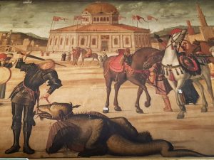 La Scuola Dalmata di Venezia, Vittore Carpaccio, Trionfo di san Giorgio - dettaglio del santo