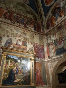Domenico Ghirlandaio, cappella Sassetti, pareti frontale e destra