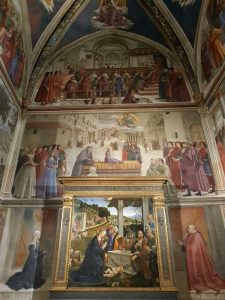 Domenico Ghirlandaio, cappella Sassetti, parete frontale