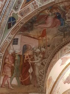 Gli affreschi dell'arcone - dettaglio
