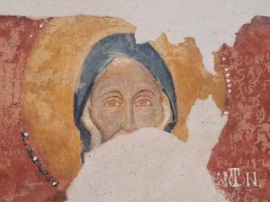 Abbazia di Santa Maria di Cerrate, affresco staccato della chiesa - dettaglio