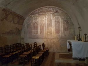 Abside, affreschi della cappella di san Clemente