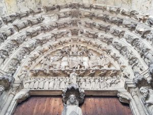 Portale sud, arcata centrale - dettaglio. Cattedrale di Chartres