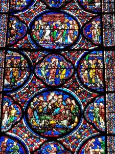 Dettaglio di vetrata. Cattedrale di Chartres