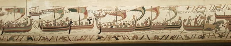 Navi normanne verso l'Inghilterra. Arazzo di Bayeux